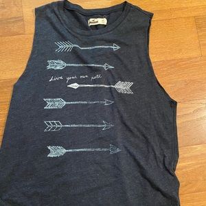 Grey hollister tank top
